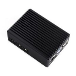 Waveshare Aluminum Stripe Grooved Case For Raspberry Pi 5, Built-In Cooling Fan And Heatsink Pillars-2