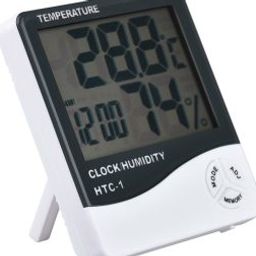 HTC-1 High Precision Large Screen Electronic Indoor Temperature, Humidity Thermometer with Clock Alarm-44