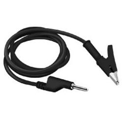 Black 1M Double End Test lead Wire 4mm Banana Plug Alligator Clip Crocodile 15A-12