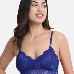 Spiaty Blue Floral Bralette Bra Lightly Padded-40