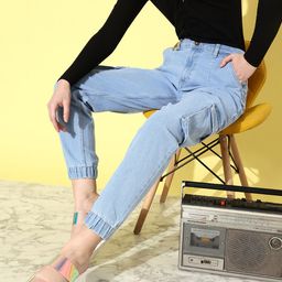 The Roadster Life Co. Women Classy Blue Jogger College Cool Stretchable Utility Joggers-image-59