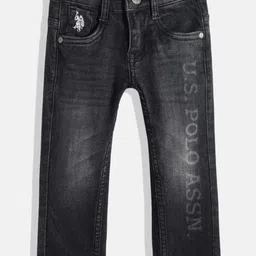 U.S. Polo Assn. Kids Boys Slim Fit Clean Look Printed Stretchable Jeans-picture-48