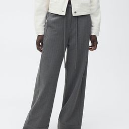 MANGO Women Mid-Rise Vertically Striped Straight Fit Trousers-image-20