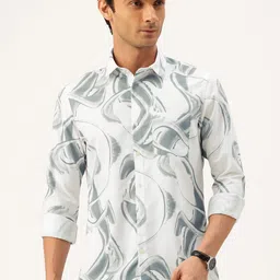 Integriti Slim Fit Abstract Printed Casual Shirt-image-52
