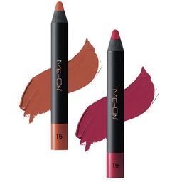 ME-ON Set of 2 Photoface Long Lasting Matte Finish Lip Crayon - Shade 15 & 19-14