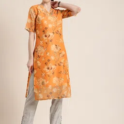 Sun Fashion And Lifestyle Floral Printed Chanderi Silk Kurta-52