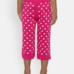 SINI MINI Girls Pink & White Printed Regular Fit Capris-image-58