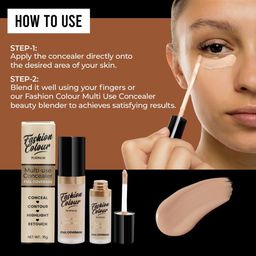 Fashion Colour Platinum Full Coverage Multi-Use Concealer 15 ml - Tan 04 image 5