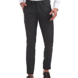 Arrow Grey Mid Rise Trousers-image-84