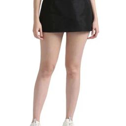CALVIN KLEIN Ck Black Embroidered A-Line Skirt-image-95