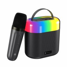 Black Portronics Dash 3 portable bluetooth party speaker with wireless karaoke mic-18