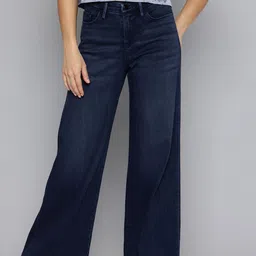 Levis Women 318 Wide Leg Light Fade Stretchable Jeans-image-26
