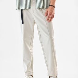 Snitch Men Beige Mid-Rise Baggy Trouser-picture-9