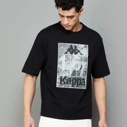KAPPA Black Regular Fit Printed Sports T-Shirt-image-43