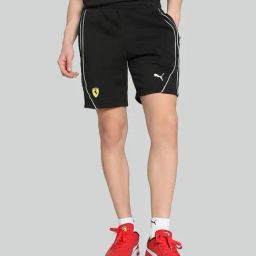 Puma Black Regular Fit Striped Sports Shorts-image-69