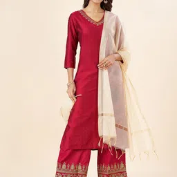RANGMANCH BY PANTALOONS Woven Design Dupatta with Zari-image-55