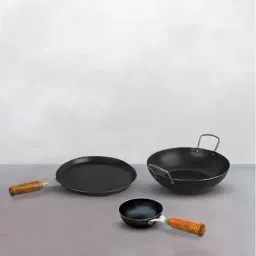 The Indus Valley Pre Seasoned Black Iron Cookware Set-23