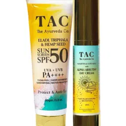 TAC - The Ayurveda Co. Day Cream SPF 15 & Eladi, Triphala & Hemp Seed SPF 50 Sunscreen-16
