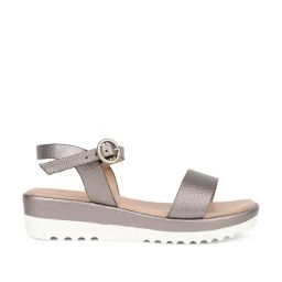 Bata Women's Grey Ankle Strap Sandals-image-51