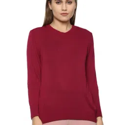 Van Heusen Maroon V Neck Sweater-35