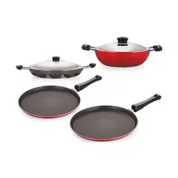 Nirlon Non-Stick Red Aluminium Kitchenware Utencil Combo Gift Set-10