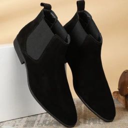 Teakwood Leathers Men's Black Chelsea Boots-image-97