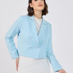 Styli Blue Plain Blazer-picture-43