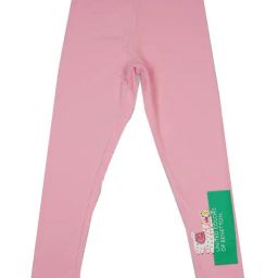 United Colors of Benetton Kids Pink Logo Print Leggings-image-52