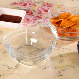 Duralex 'Lys' Transparent Glass 13.5 cm Square Serving Bowl (0.61 L) - Set of 6-5