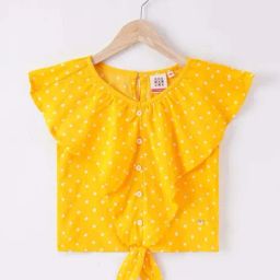 Ed-a-Mamma Kids Yellow Printed Top-image-57