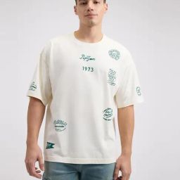 Pepe Jeans Off White Cotton Comfort Fit Printed T-Shirt-picture-14