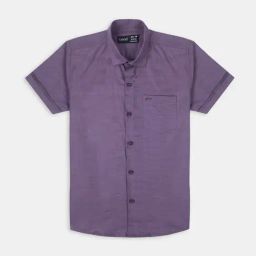 Cavio Boys Purple Cotton Comfort Fit Shirt-image-45