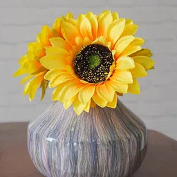 BEHOMA Blue Cosmic Bud Metal Vases-0