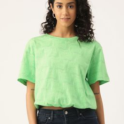 Madame Printed Cotton Blouson Crop Top-image-2