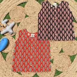 The Mom Store Kids Multicolor Cotton Printed Jablas - Pack Of 2-picture-44