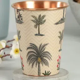 India Circus By Krshna Mehta Multi Copper Printed Drinking Glass-image-8