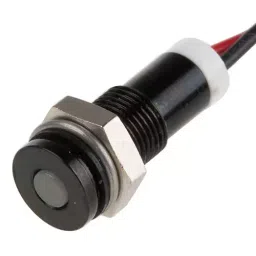 RS PRO White Panel Mount Indicator 2V DC, Mounting Hole Size 6 mm, Termination Type Lead Wires, IP Rating IP67, Model No 7001851-11