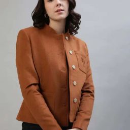 Iconic Brown Textured Pattern Jacket-picture-29