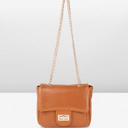 French Connection Structured Animal Textured Shoulder Bag-18