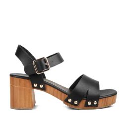 London Rag Women's Black Ankle Strap Sandals-image-51