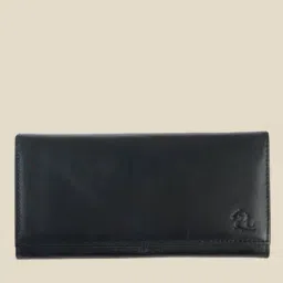 Kara Black Solid Leather Wallet-picture-22