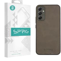 Sprig Matte Leather Back Cover for Samsung Galaxy A34 5G (Grey)-picture-32