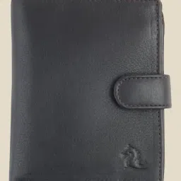 Kara Black Solid Bi-Fold Leather Wallet-39