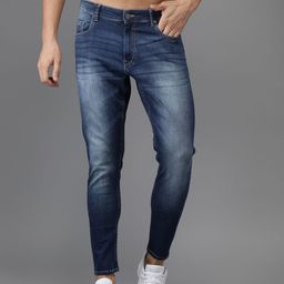 Moda Rapido Men Blue Slim Fit Cropped Low-Rise Clean Look Stretchable Jeans-image-43