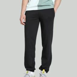 Puma Black Cotton Regular Fit Joggers-image-15