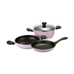 Wonderchef Olivia Spring Season Light Purple Aluminum Non-Stick Cookware Set of 3-40