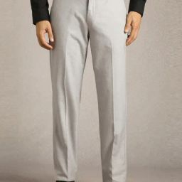 Louis Philippe Grey Regular Fit Texture Trousers-image-68