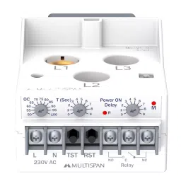 Multispan 1 Relay 230 V AC Din Rail Voltage & Current Protection Relay, OLR-1030-30
