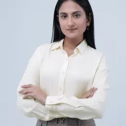 Strong & Brave Cream Blended Solid Casual Shirt-image-80