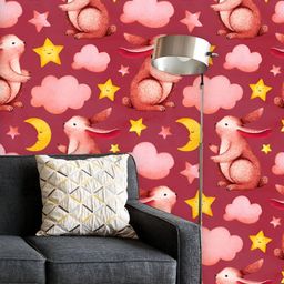 ArtzFolio Printed UV-Resistant Anti-Bacterial Watercolor Baby Bunny Peel & Stick Wallpaper-image-32